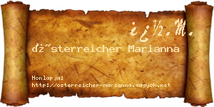 Österreicher Marianna névjegykártya