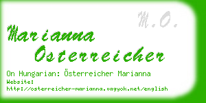 marianna osterreicher business card
