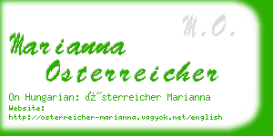 marianna osterreicher business card